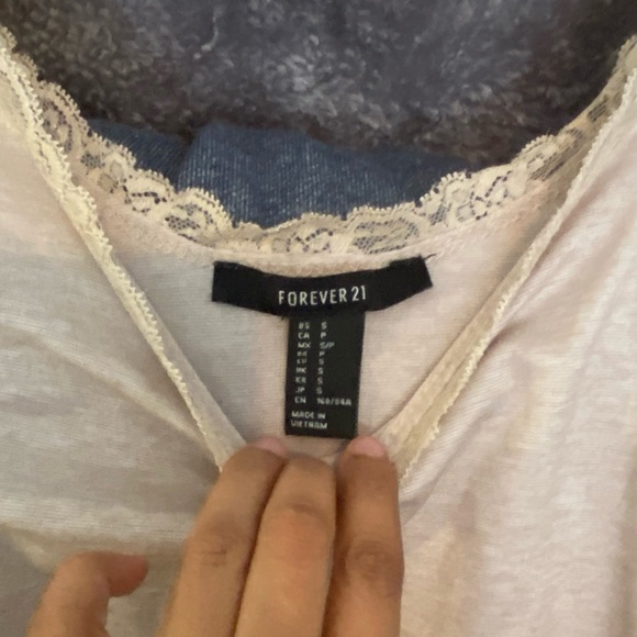 Forever 21 - Cream Lace Scoop Neck Tank Top - Picture 3 of 5